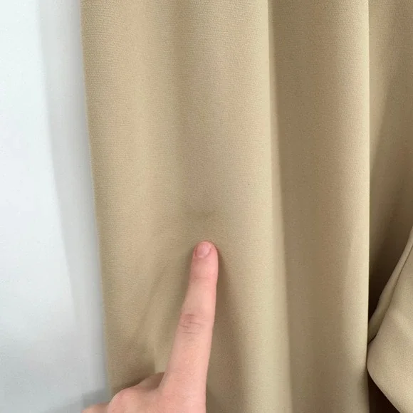 R&M Rcihards Lightweight Tan‎ Leaf Pattern Sheer Cardigan/Beige Pants Set Sz 18 - Picture 15 of 16